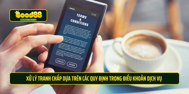 Xử lý tranh chấp dựa trên các quy định trong điều khoản dịch vụ 